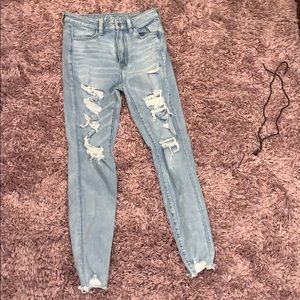 AE light wash ripped jeans